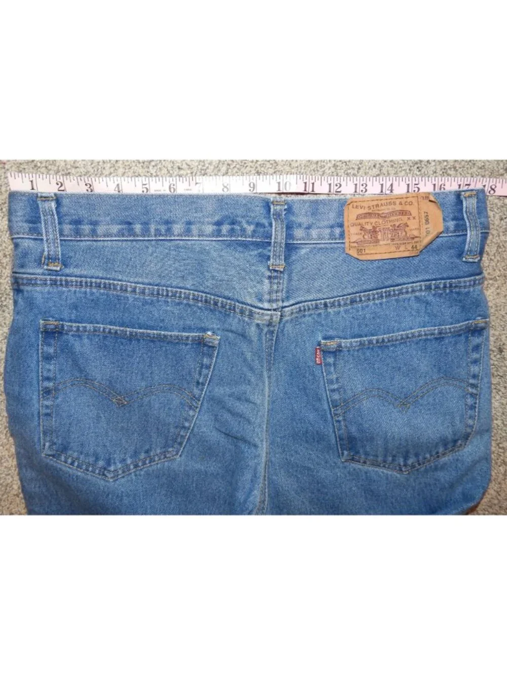 Vintage Levi's 501-0657 Sakura G S-36 Denim Blue Jeans Straight Made USA 36x28